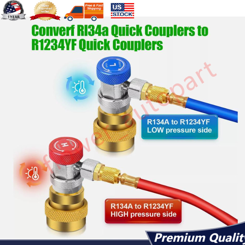 R134A to R1234YF Quick Couplers Kit Adapter Adjustable High&Low Side Connection