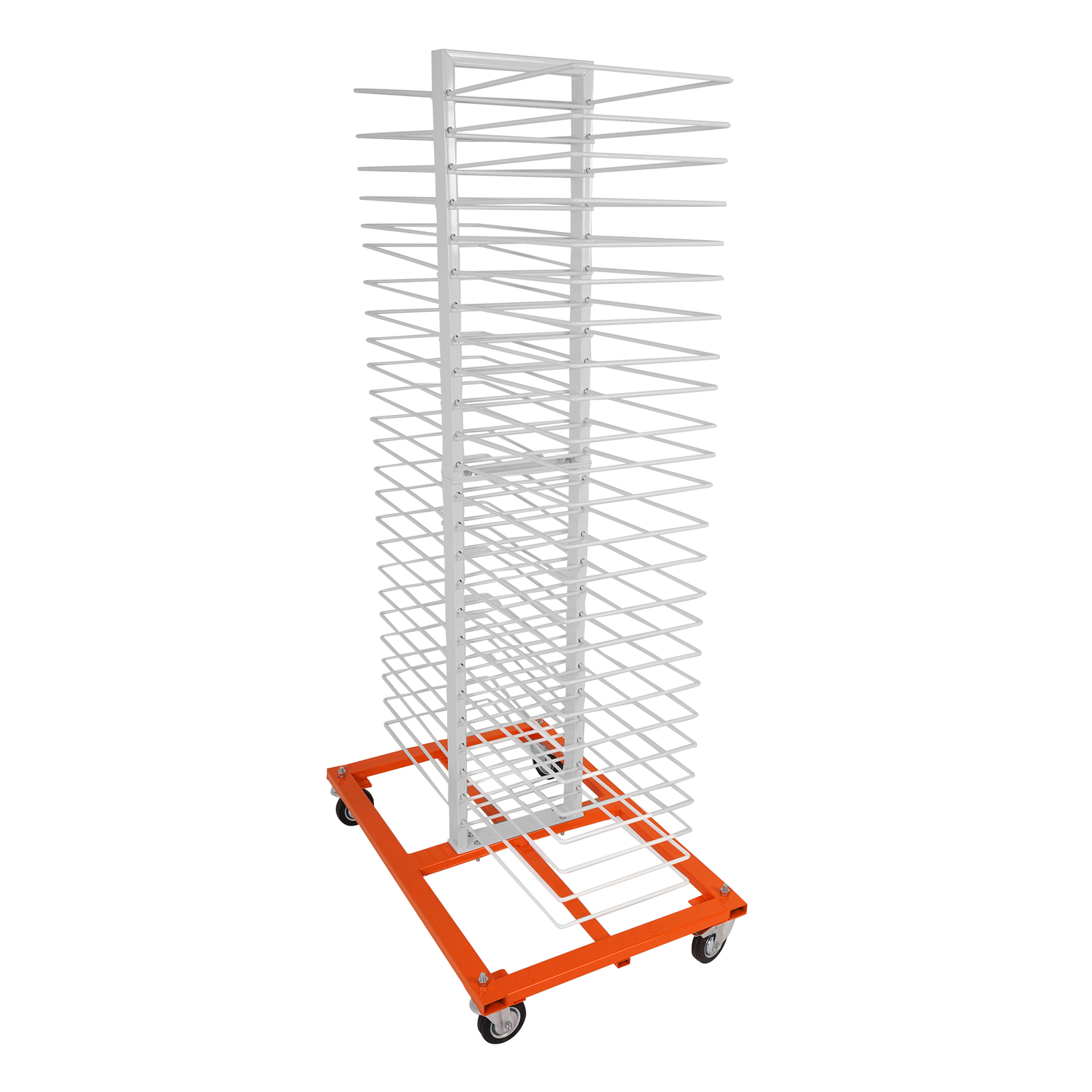 50 shelves Powder Coated Drying Rack 4 Wheels For cabinets/Shelves/Paint Shops