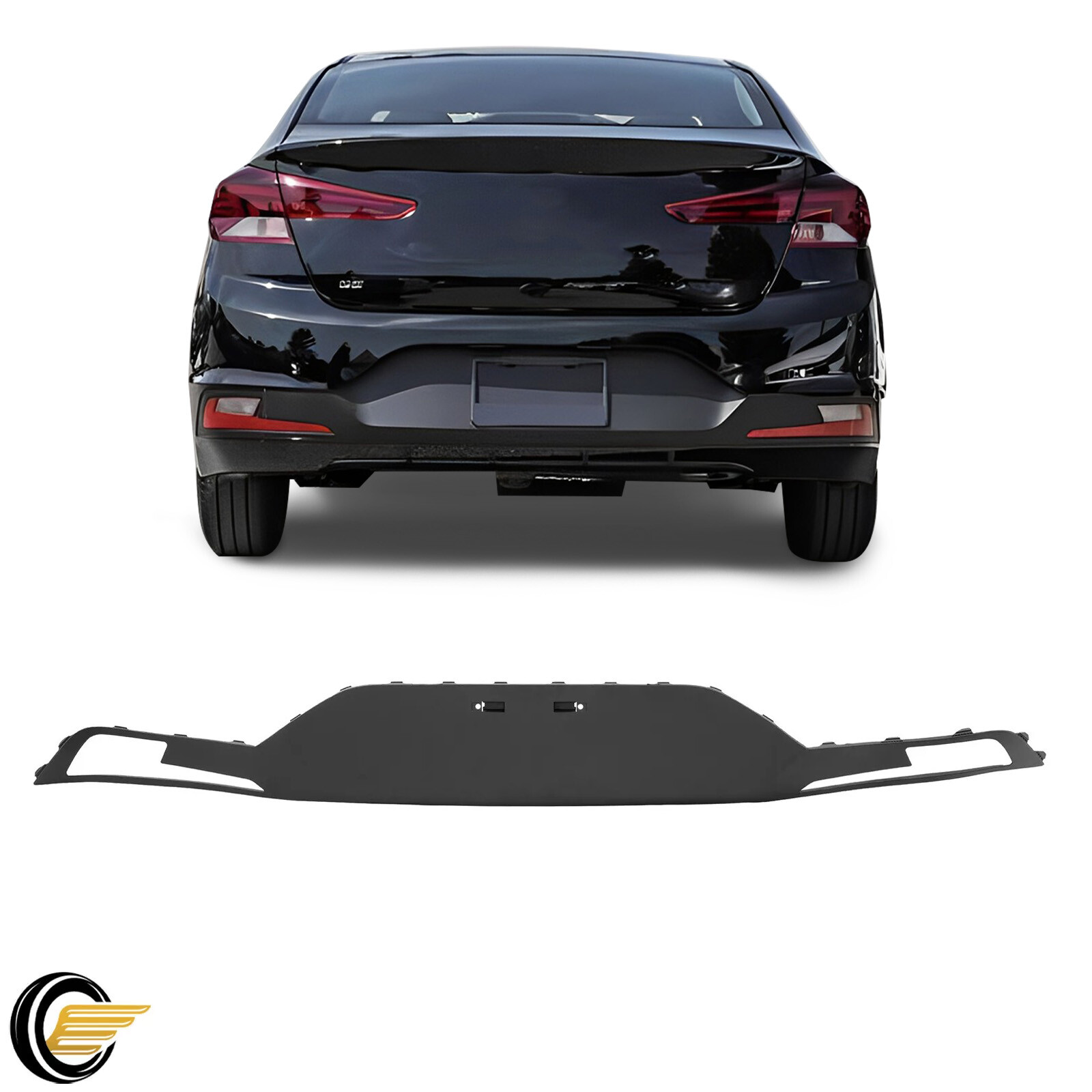 Rear Lower Valance Bumper Cover For Hyundai Elantra 2019 2020 Air Deflector