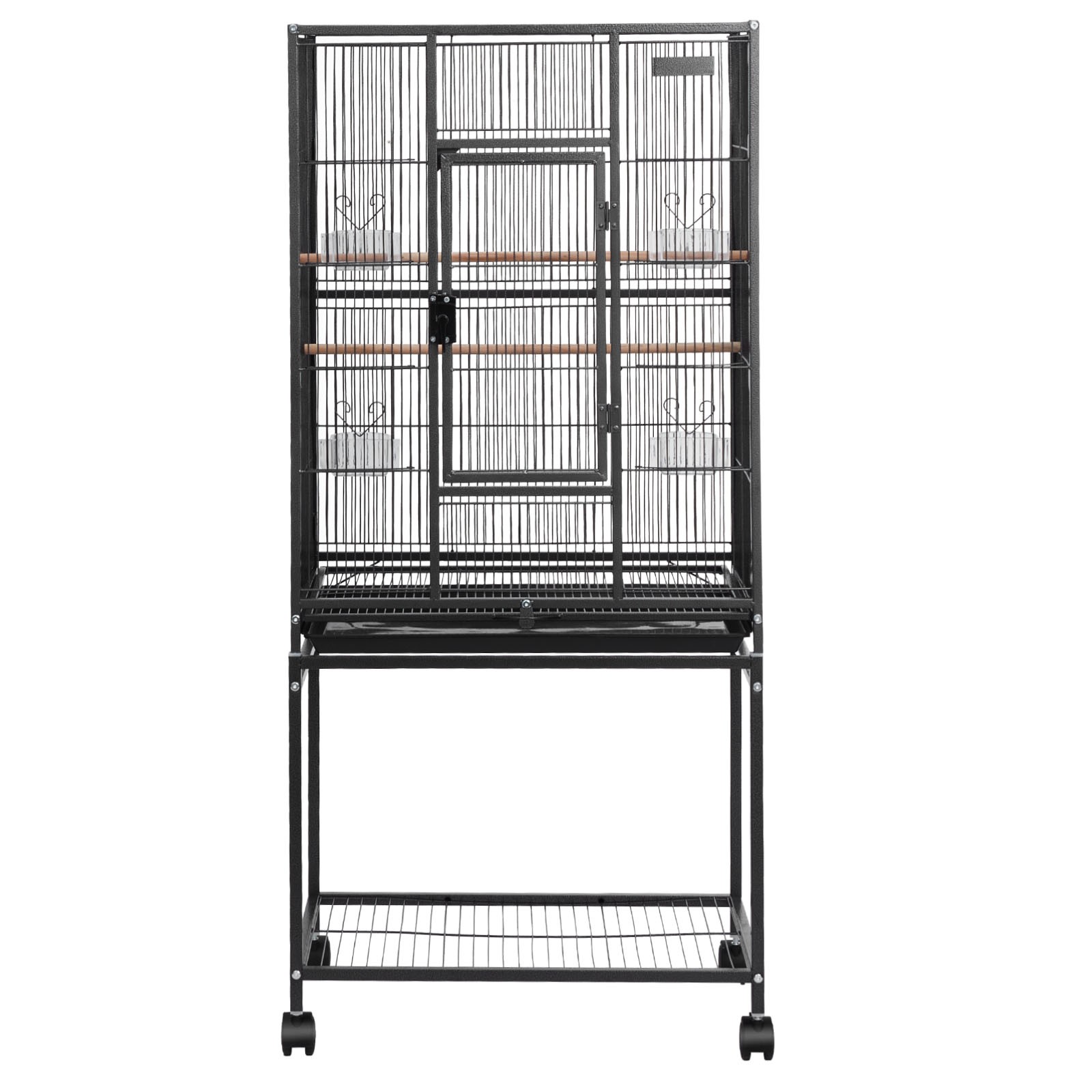 Uimoso Bird Cage with Flat Top, 24.6 x 16.7 x 53.9 inch, Durable Wrought Iron