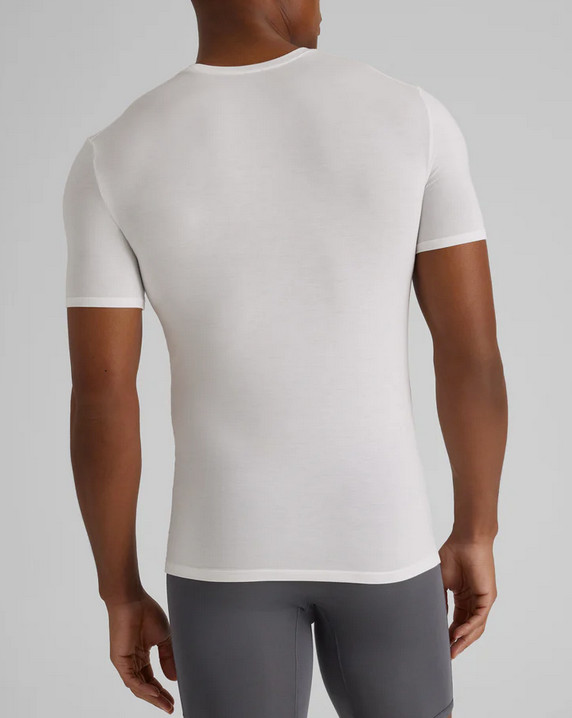 Tommy John Men's White 3 Pack Second Skin Modal Crewneck Undershirt, Large (L)