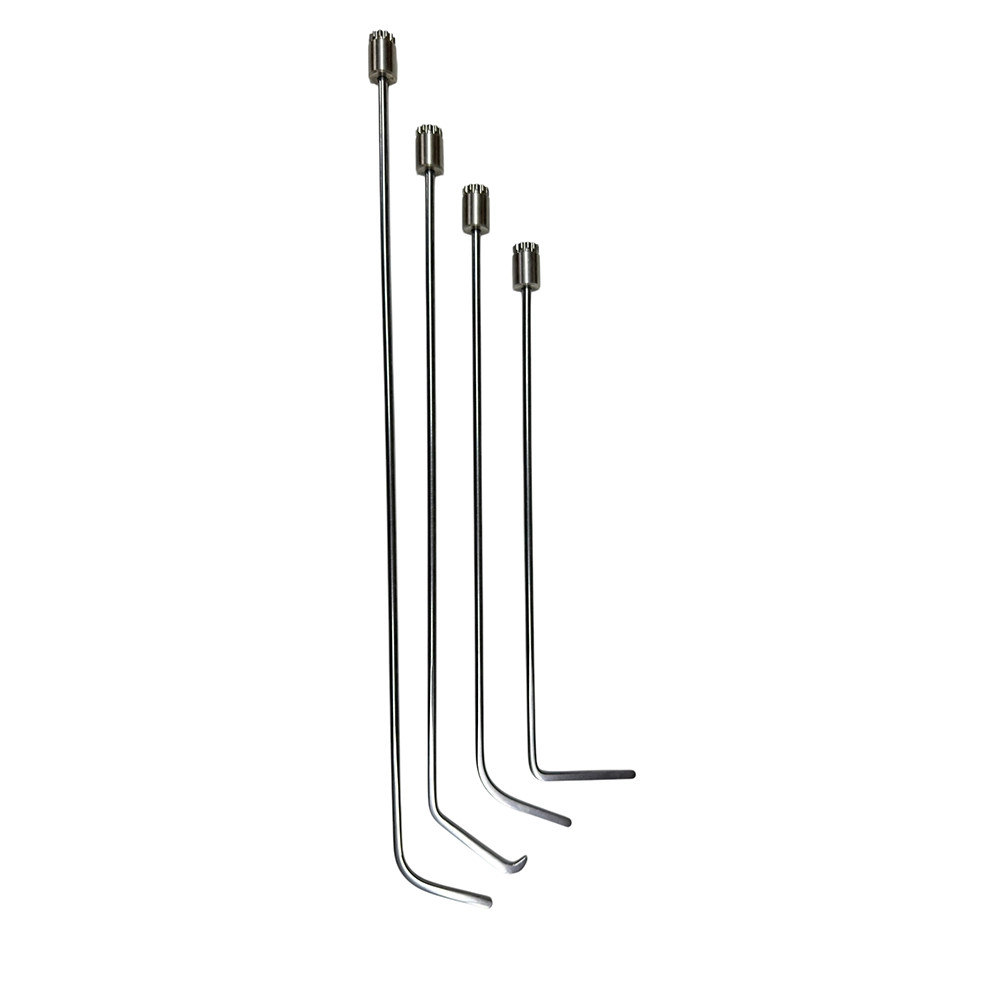 Pdr İnox 360° Rotatable 4-Piece Steel Dent Repair Rods (Handle Not Included)