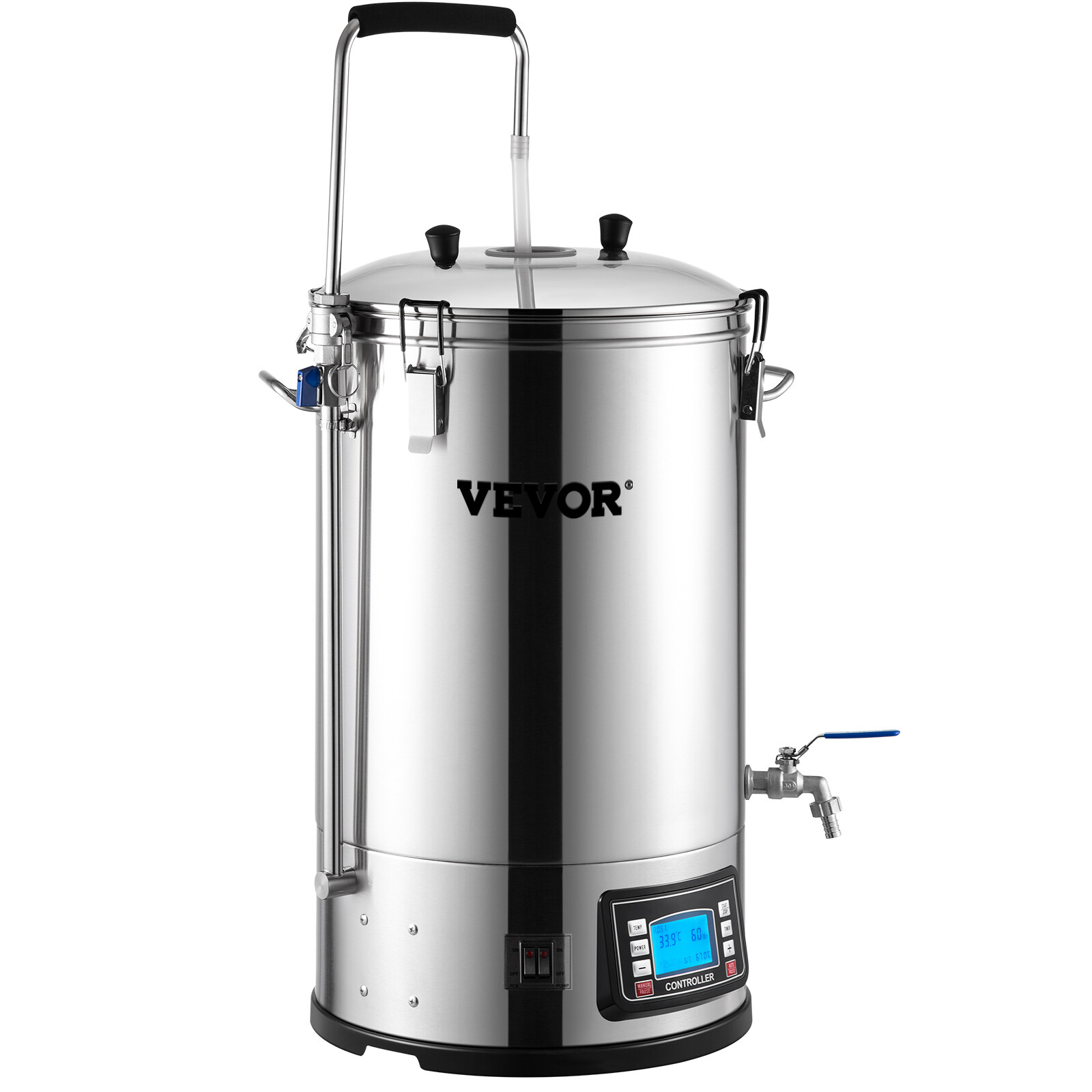 VEVOR Home Beer Brewing Machine Grain Brewing System w/ Circulating Pump 8 Gal