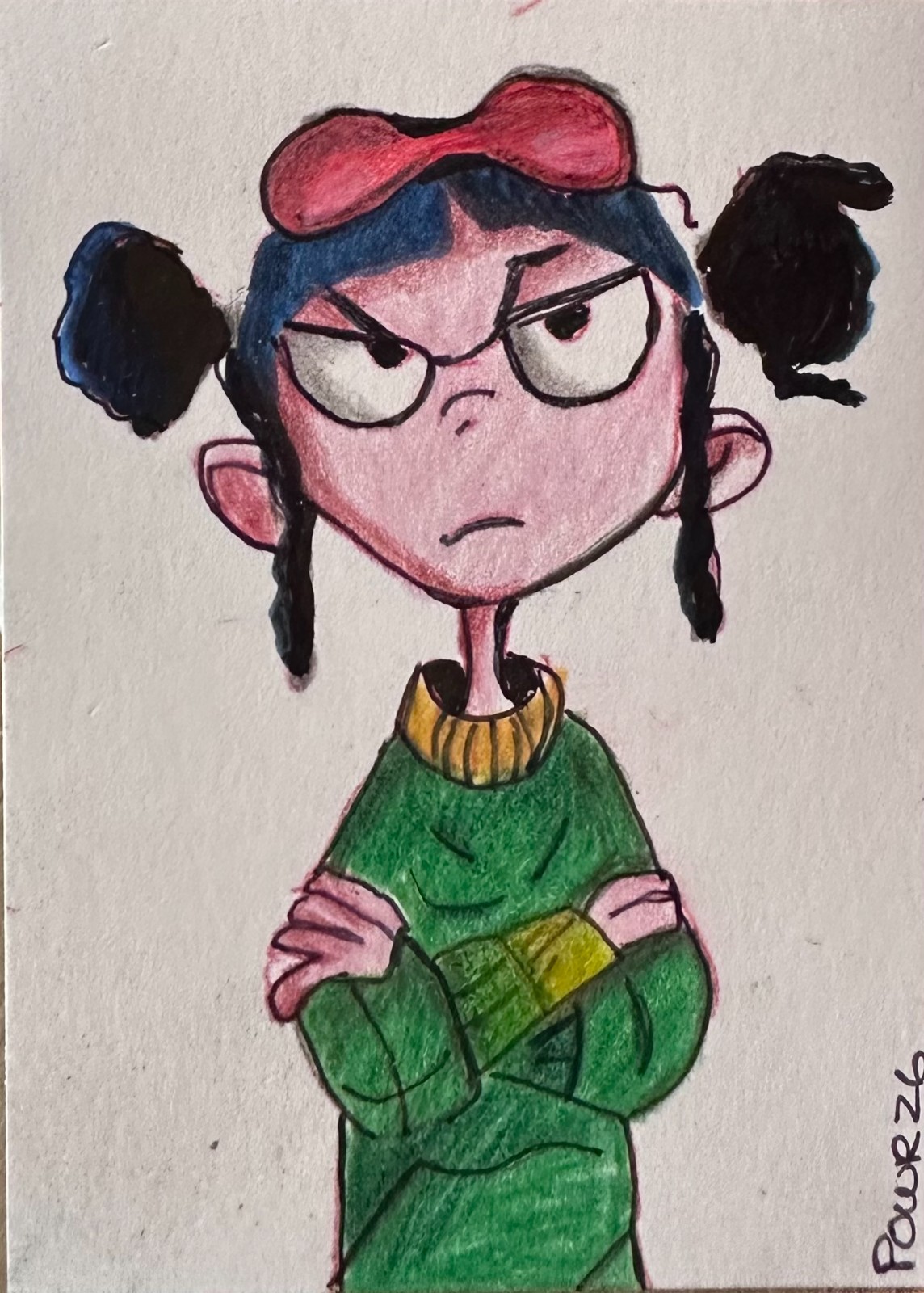 ACEO Original - Grumpy Girl