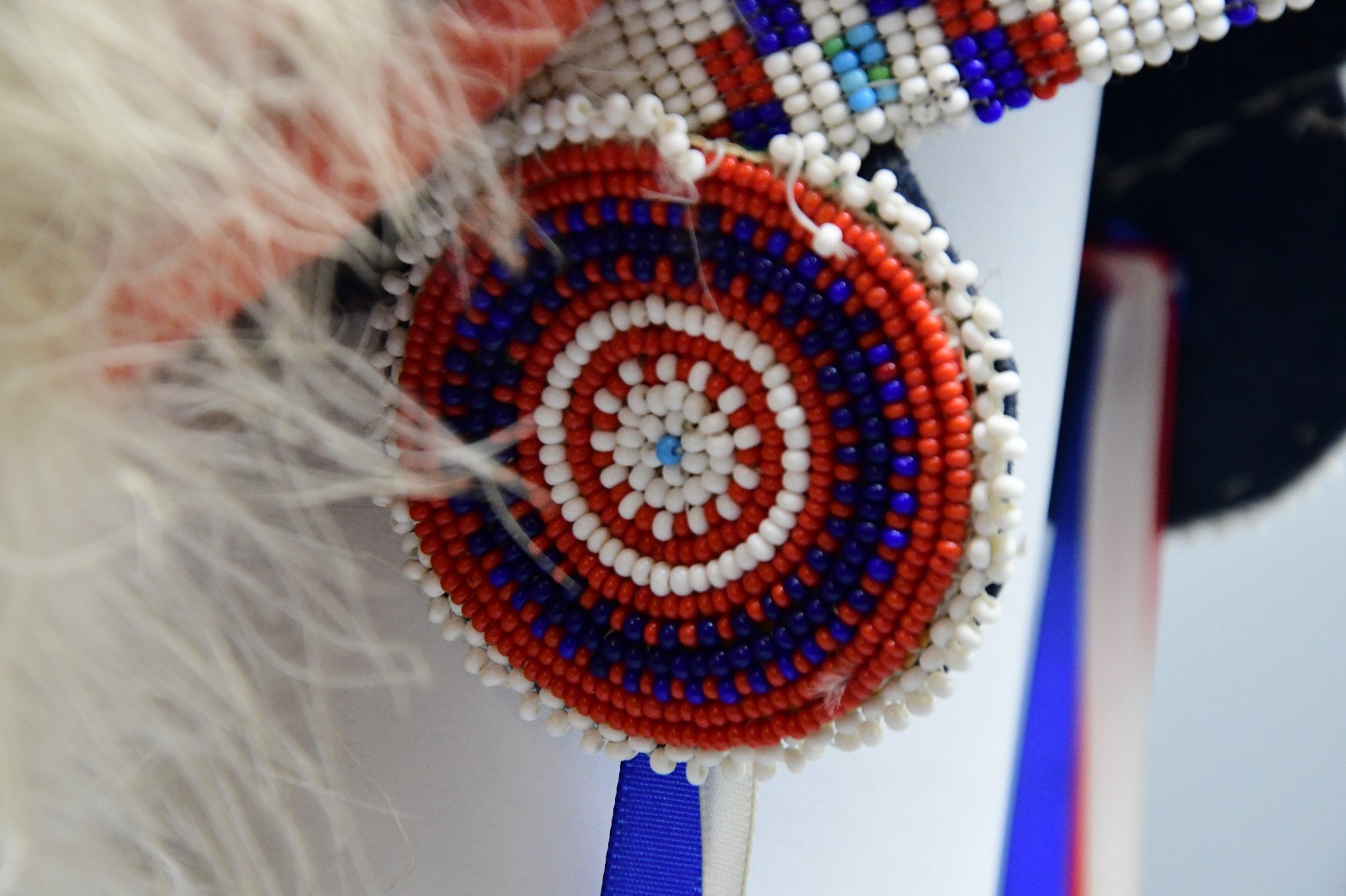 Sioux War Bonnet Beaded Immitation Eagle Feathers 1940s