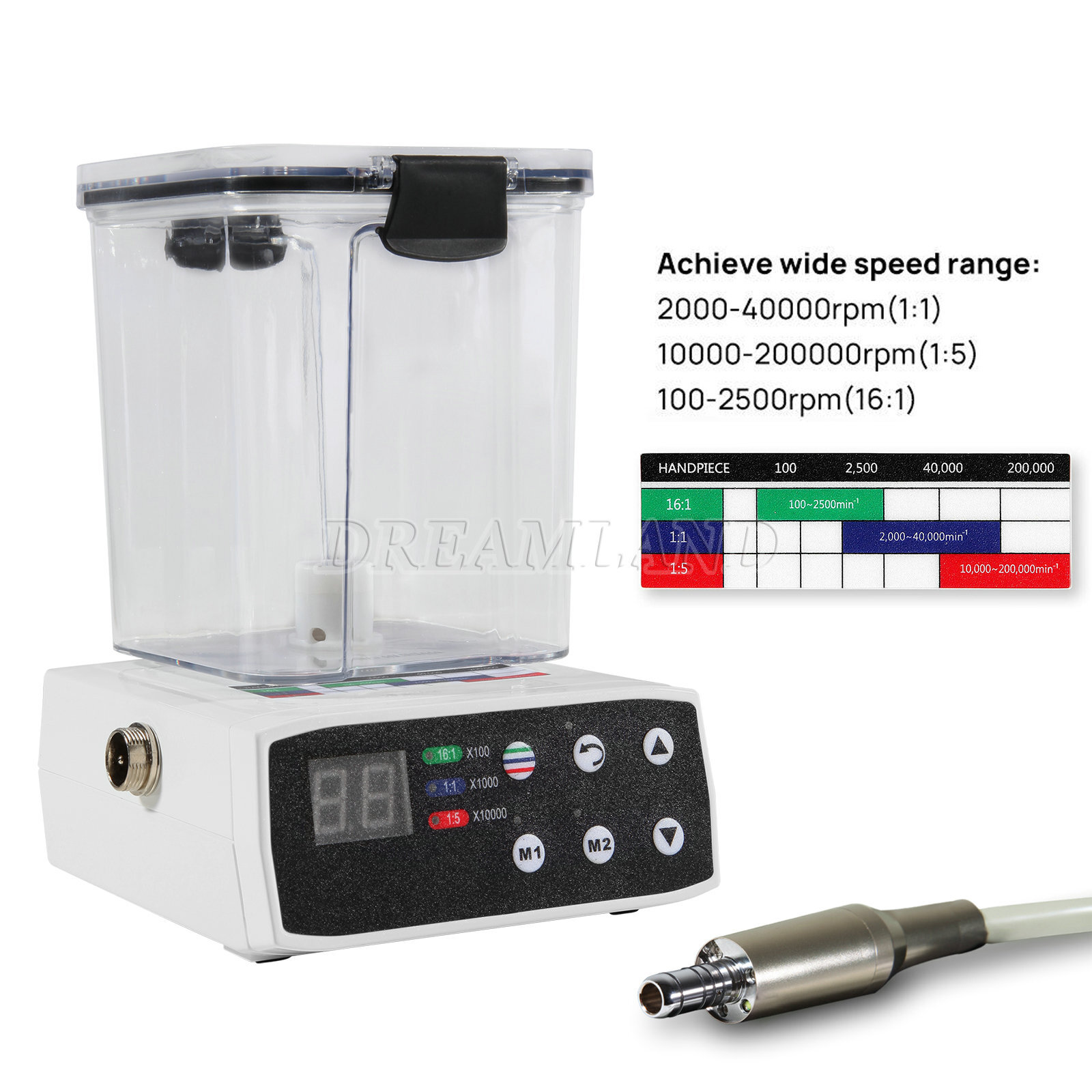 Dental Electric LED brushless Micro Motor With Water Tank 1:5 Carried Around