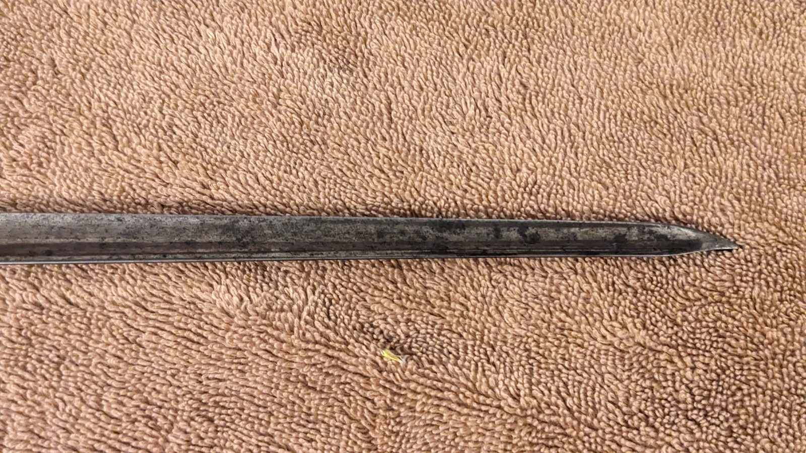 1876 Martini Henry British socket bayonet with leather scabbard Boer War WWI