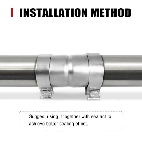 2.5 to 2.5 Inch Exhaust Adapter, 2.5" ID Exhaust Reducer Connector 2.5" - 2.5"