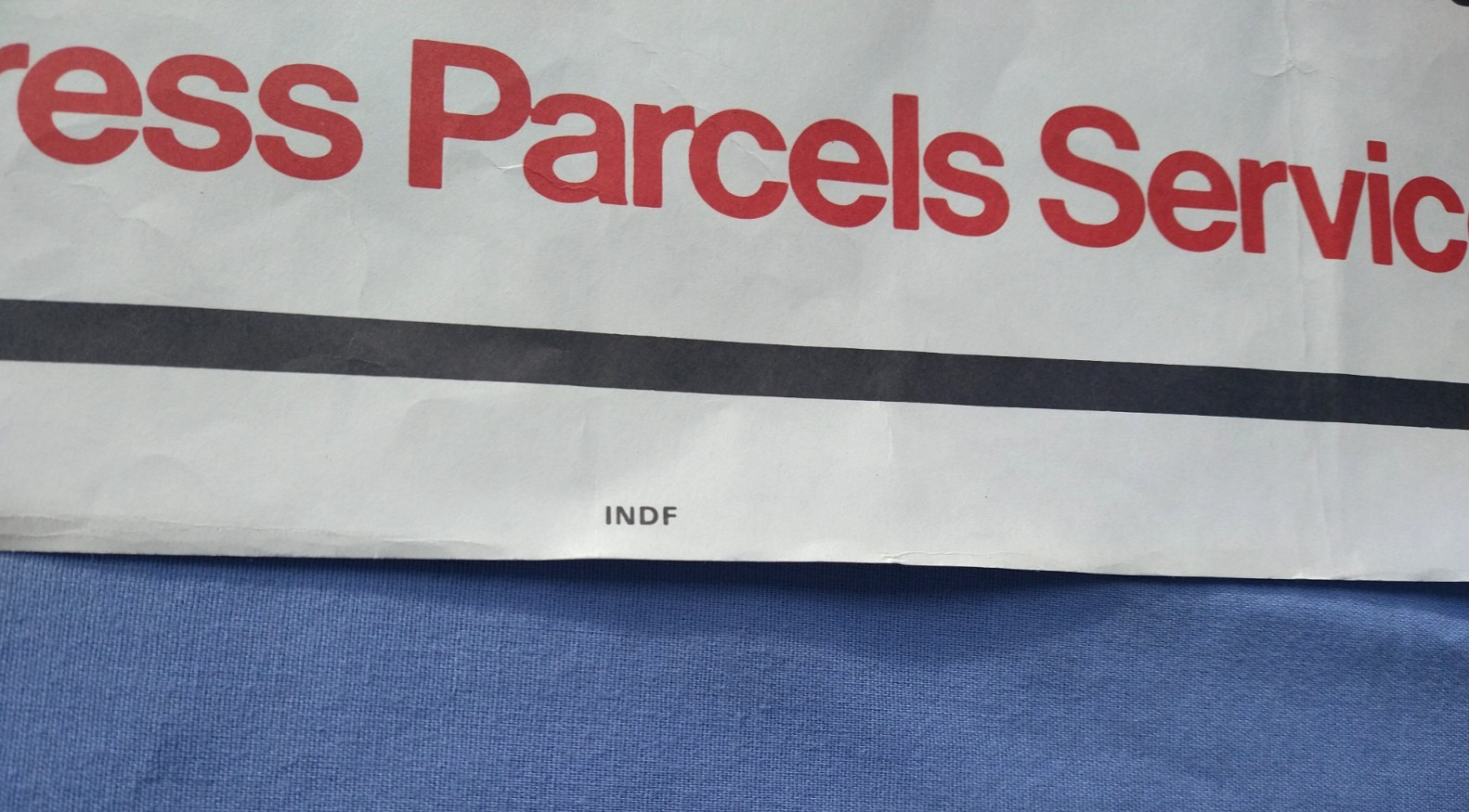 Red Star Parcels British Railway Express Package Travel Poster 70's Original