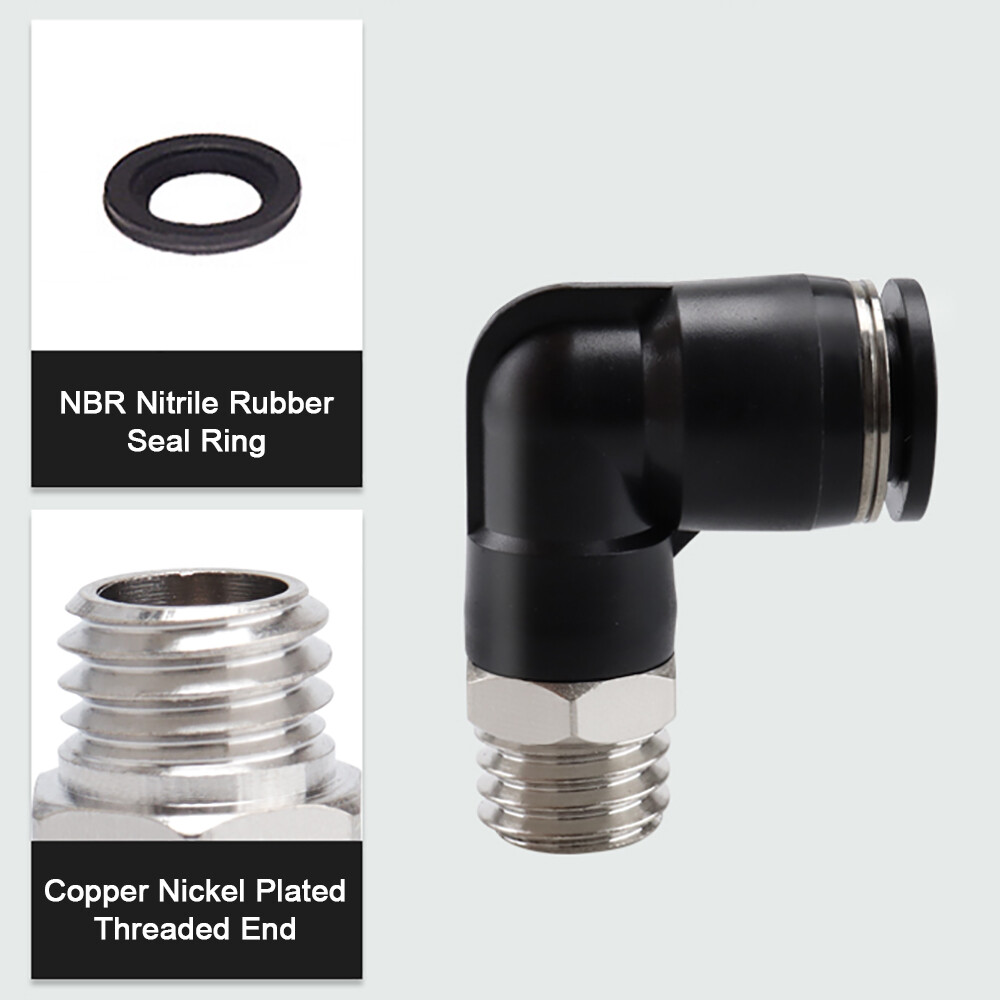3mm 5mm 6mm 9.7mm Pneumatic Tube 90° Elbow Male Swivel Push To Connect Fitting