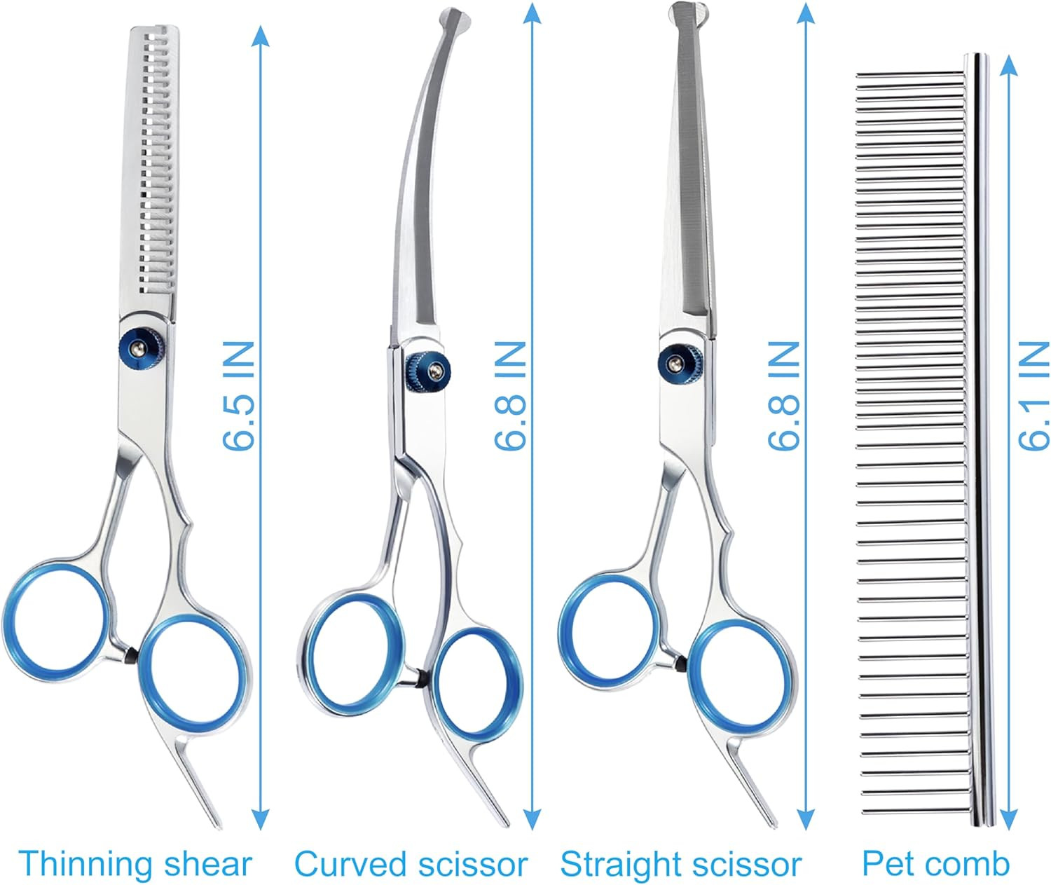 5 in 1 Premium Dog Grooming Scissors, Professional Dog Scissors for Grooming