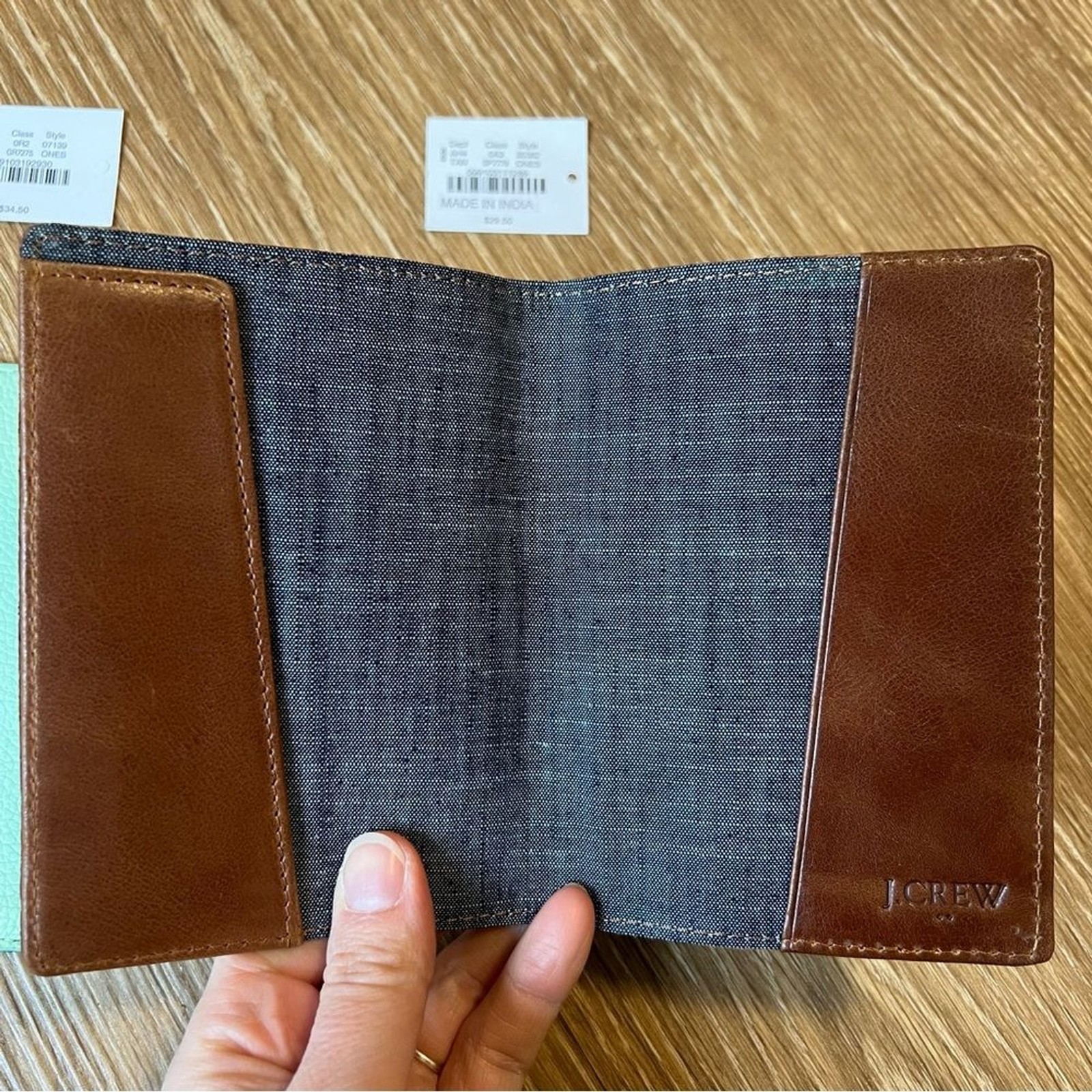 NWT! J.Crew Leather Passport Holder
