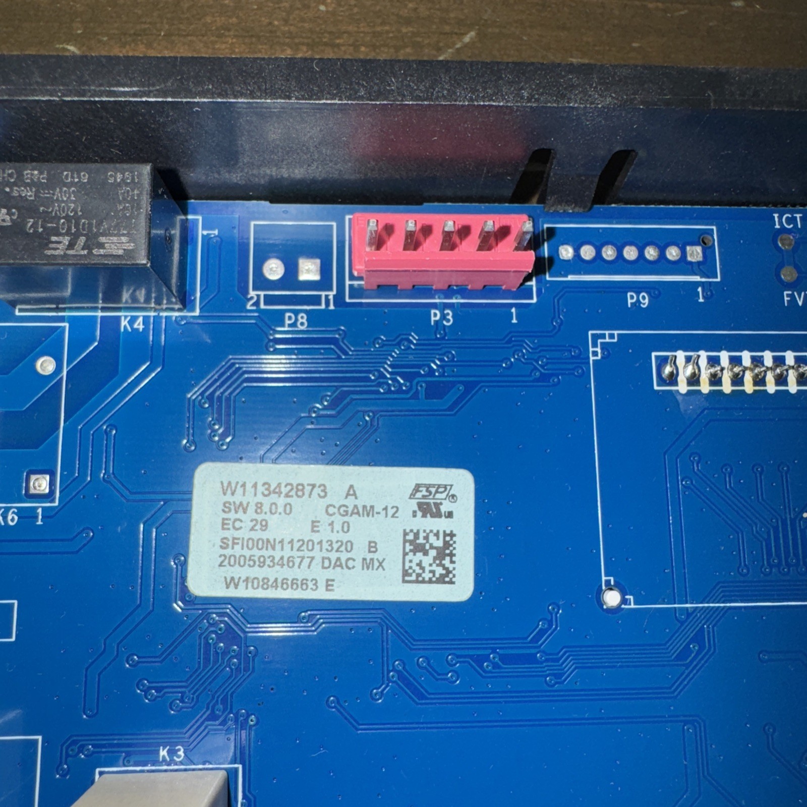 Whirlpool Range W11342873 Control Board - Black Overlay