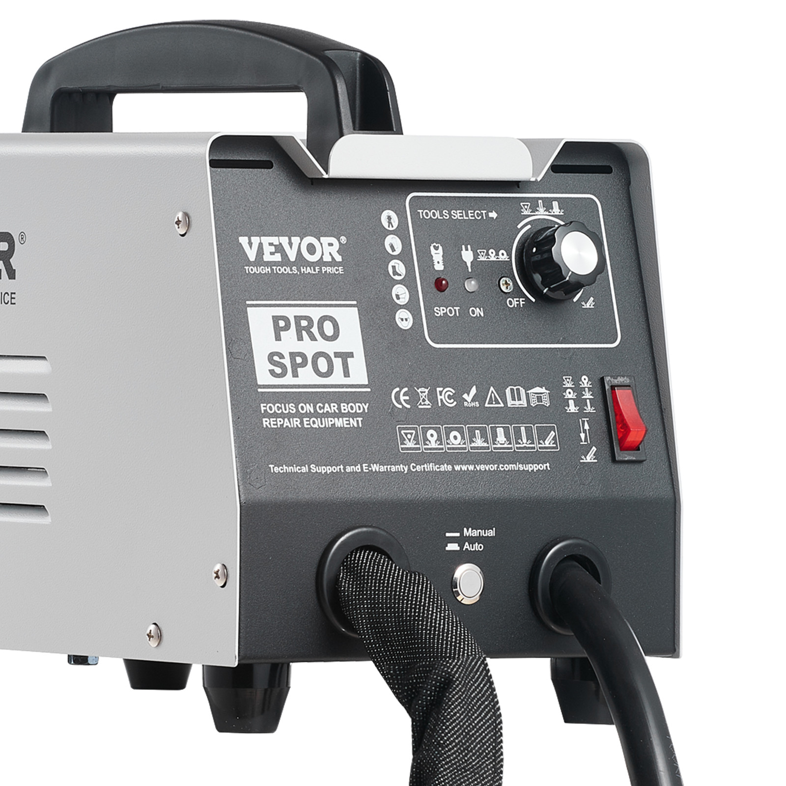 VEVOR Stud Welder Dent Repair Kit Auto/Manual Spot Welder Dent Puller 7 Modes