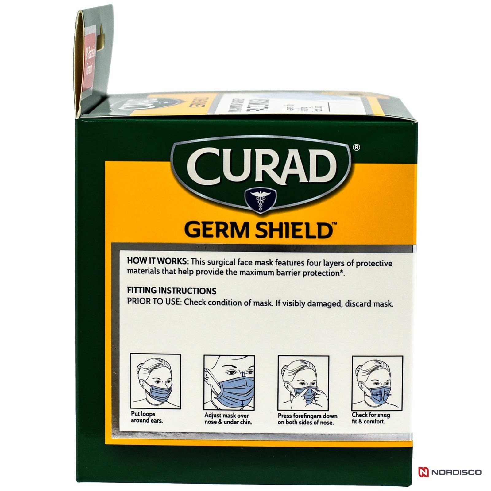 Curad CUR812SV1 Germ Shield Maximum Barrier Facemask, Box of 10