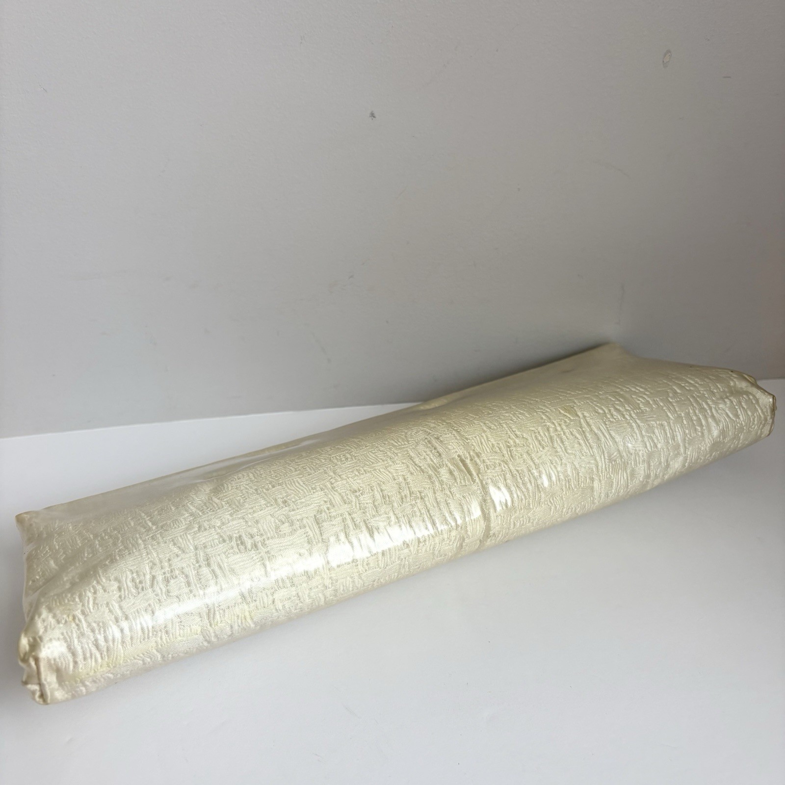 Vintage 1960’s Clear Vinyl covered Textured Satin Clutch Purse HL Harry Levine