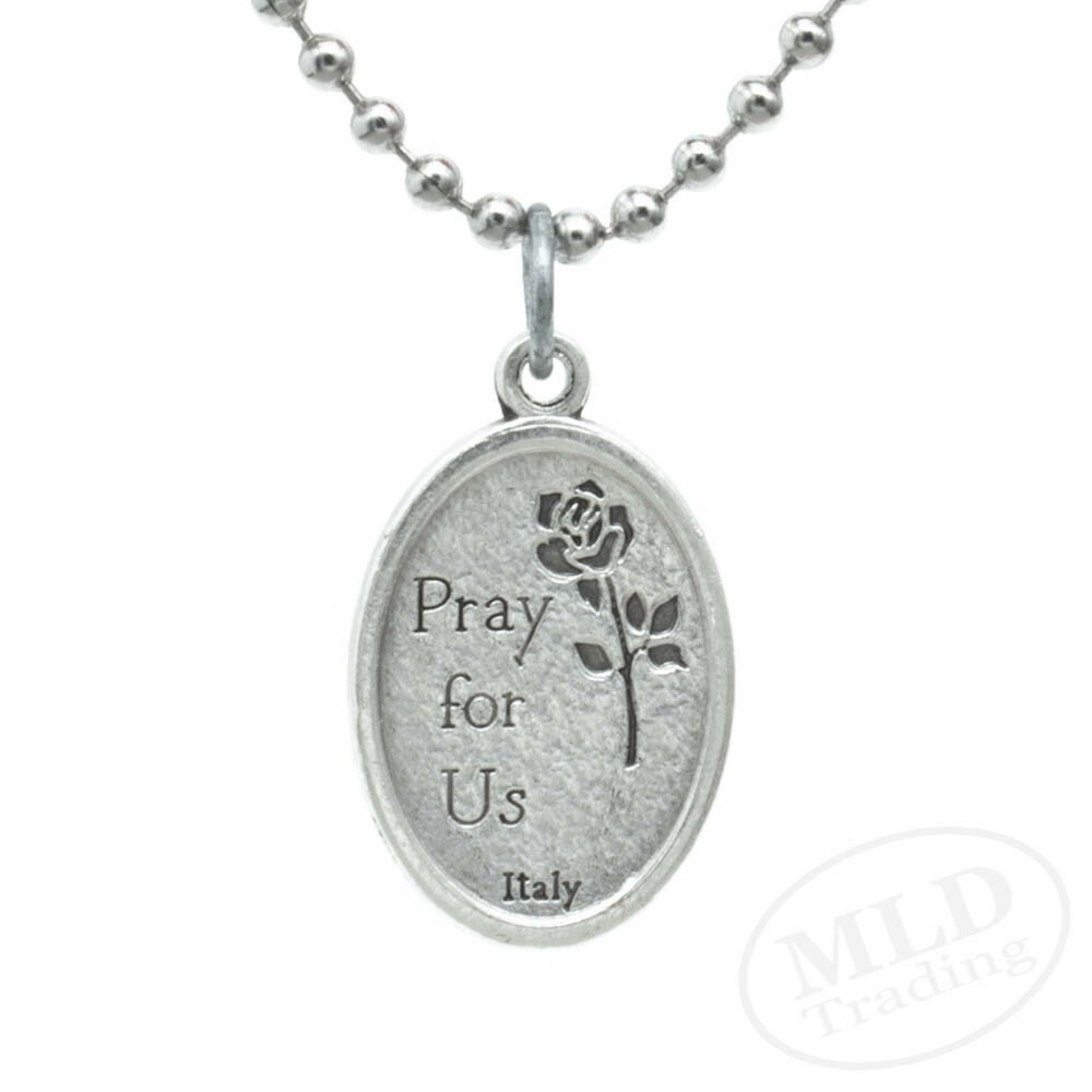 Patron Saint Of Ireland St Patrick Pray For Us Medal Pendant Necklace Italy