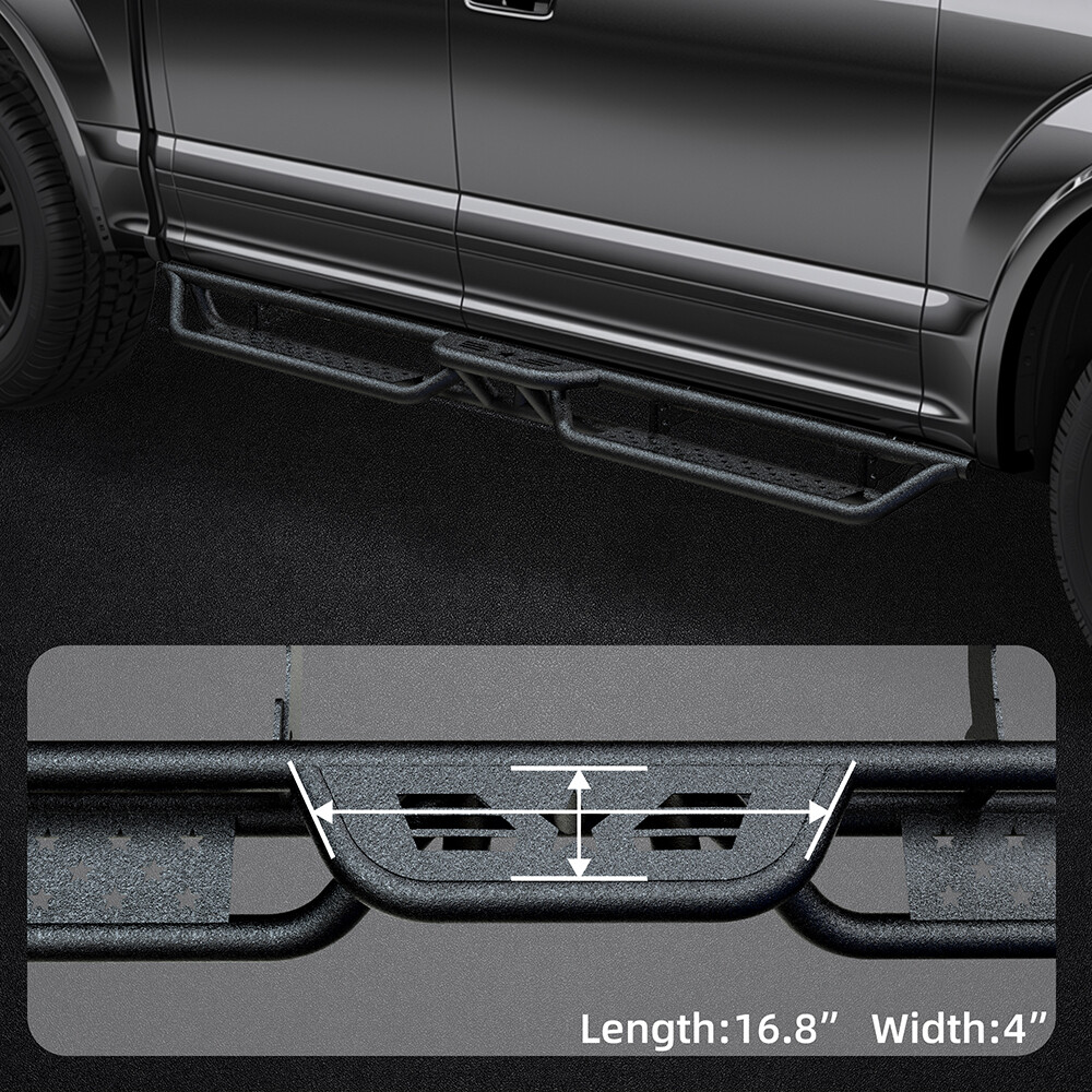 6" Running Boards for 2020-2024 Jeep Gladiator JT 4 Door Drop Side Step Nerf Bar
