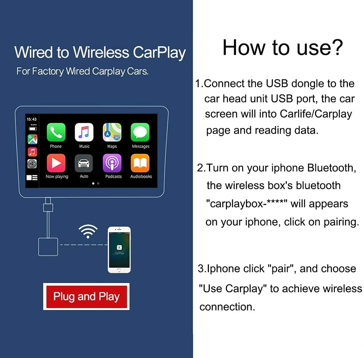 SYNC 2 to SYNC 3 3.4 Upgrade Wireless Carplay Kit Fit for Ford Sync3 APIM NA223