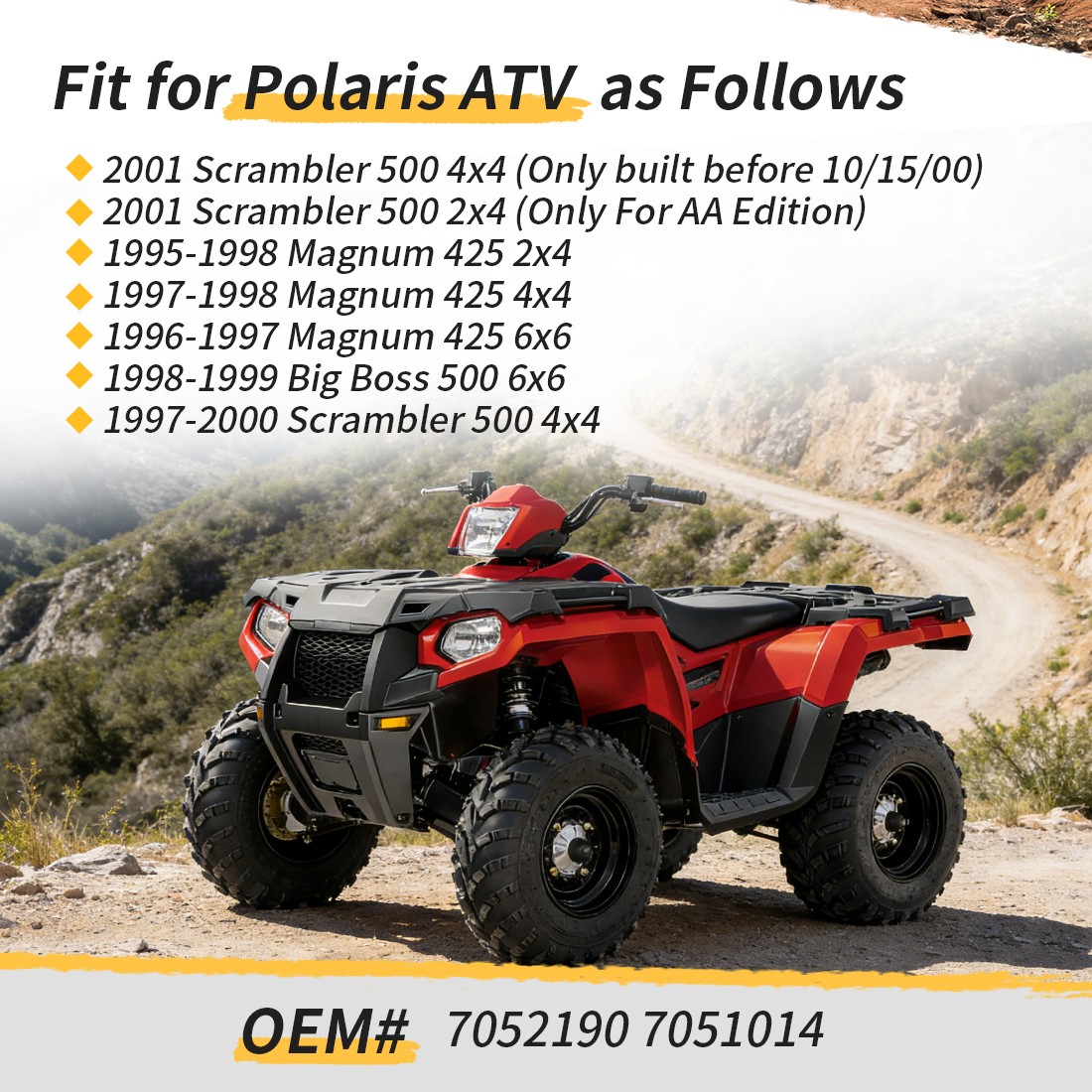 Petcock Fuel Shutoff Valve 7052190 for Polaris Big Boss 500 6x6 1998-1999