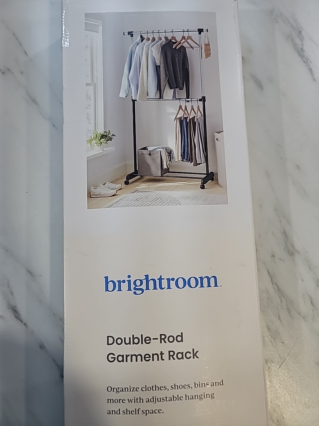 Adjustable Double Rod Garment Rack - Brightroom™