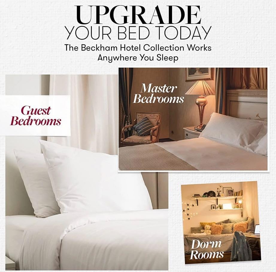 Beckham Hotel Collection Bed Pillows Standard/Queen Size Set of 2 Original down