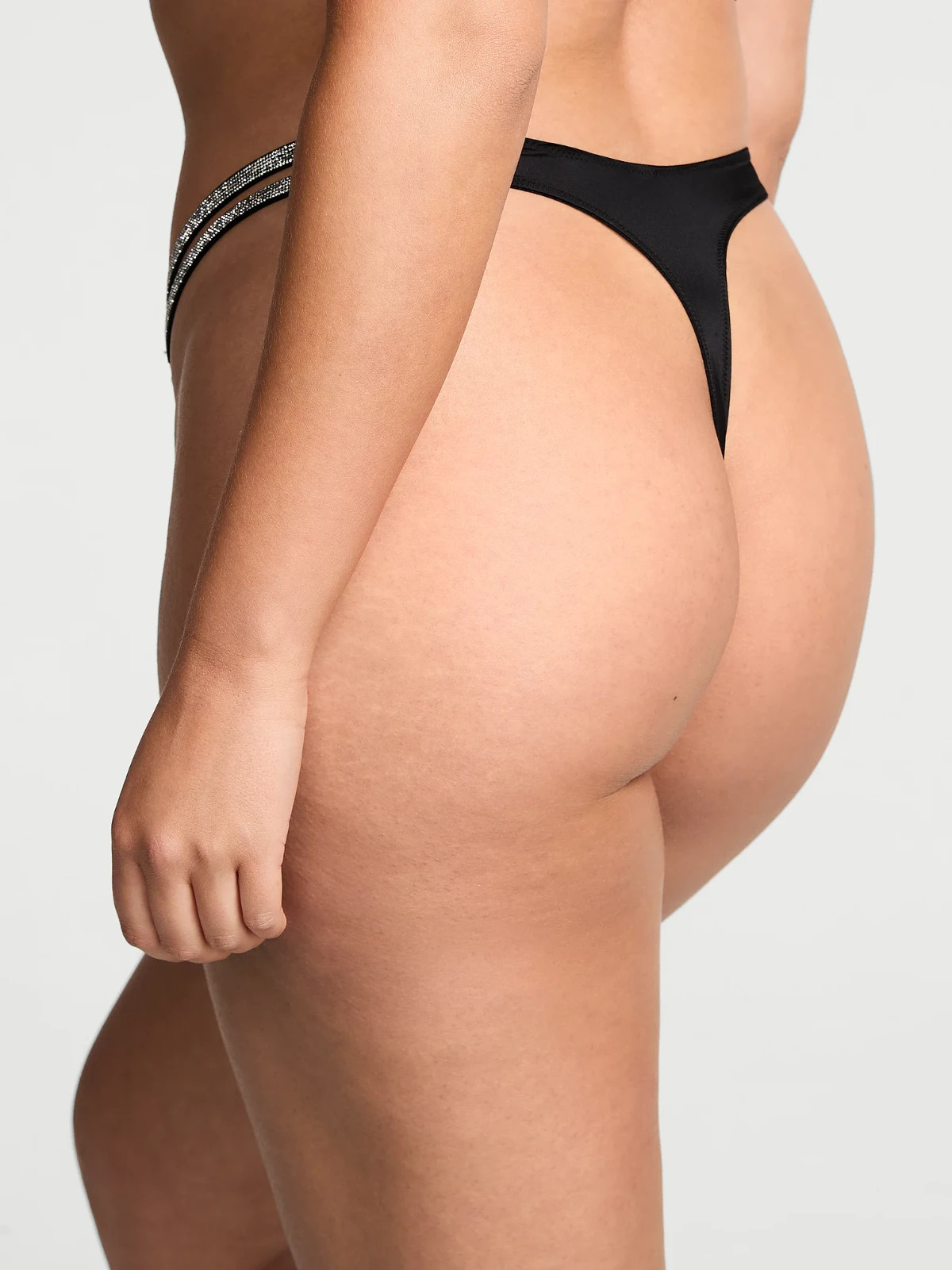 Victoria's Secret Shine Strap Thong Very Sexy Bling Panty Rhinestone NWT