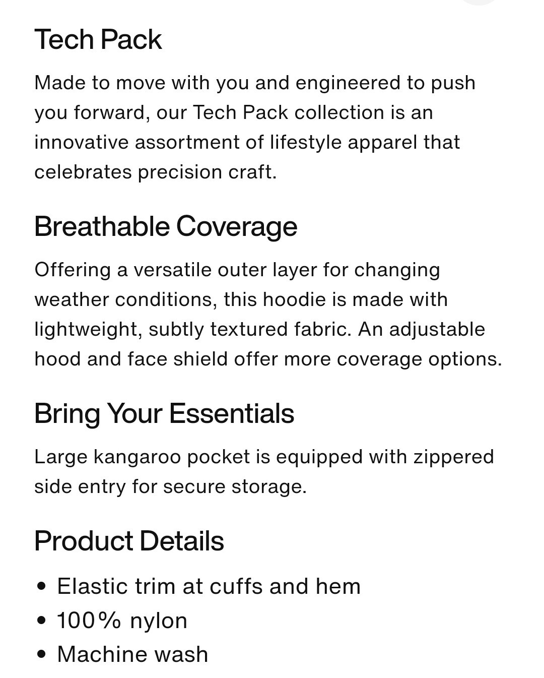 Medium Nike Sportswear Tech Pack Hooded Woven Black Jacket FN2632-010 Pullover