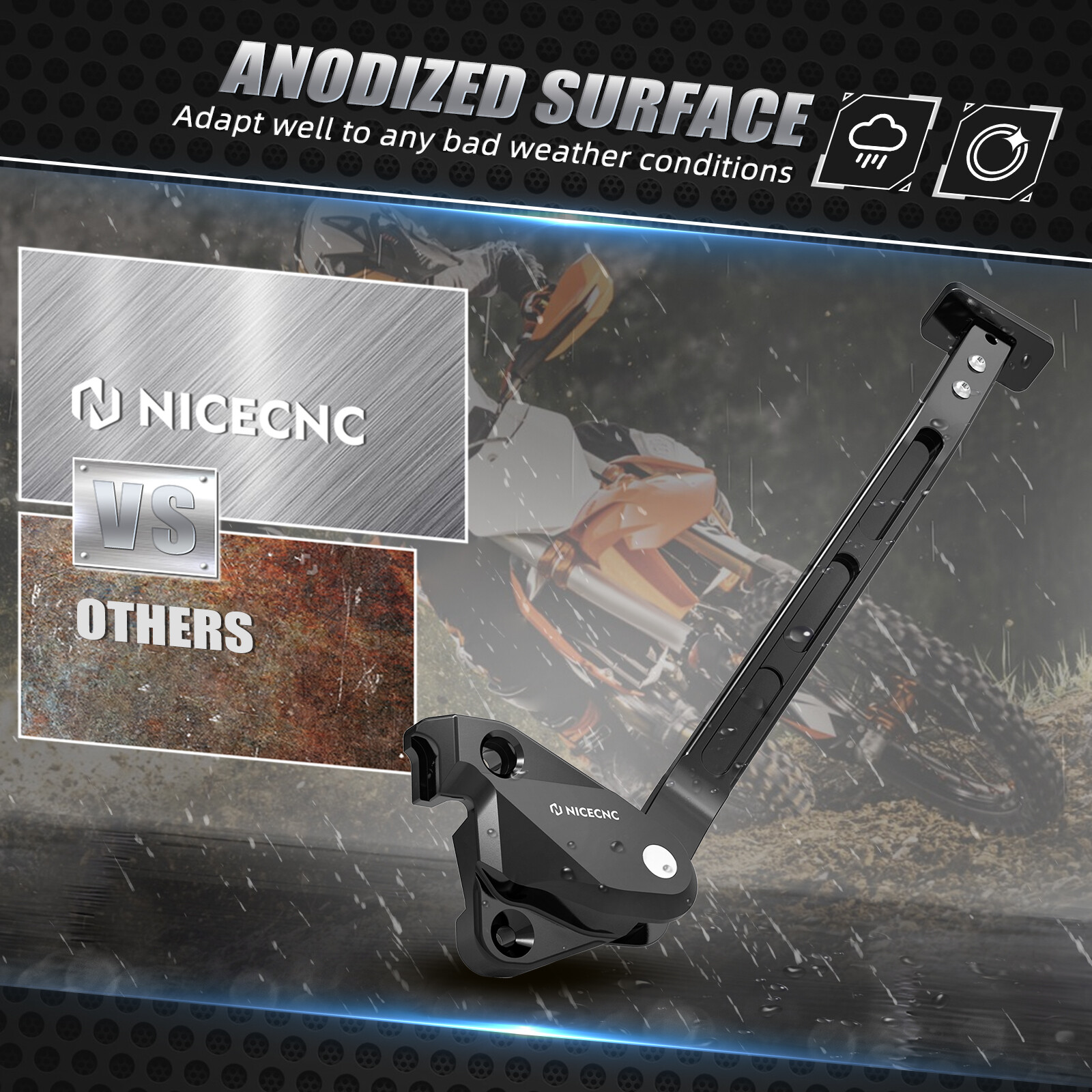 Adjustable Side Stand Kickstand For Husqvarna TC 250 2017-2024 FC 450 2018-2019