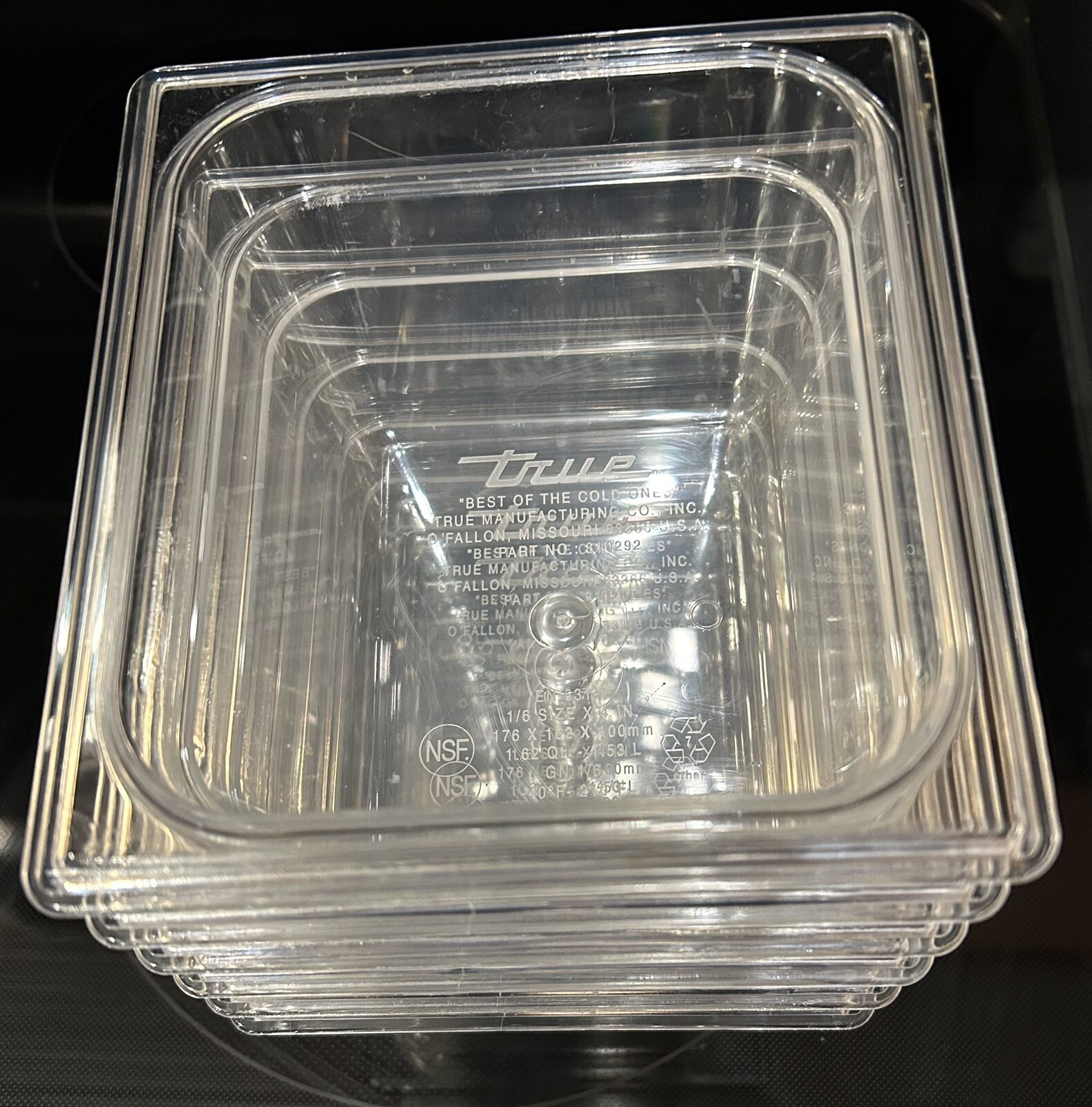 42 Each True Clear Food Pan 1/6 Size 4” Deep NSF Commercial Prep Polycarbonate