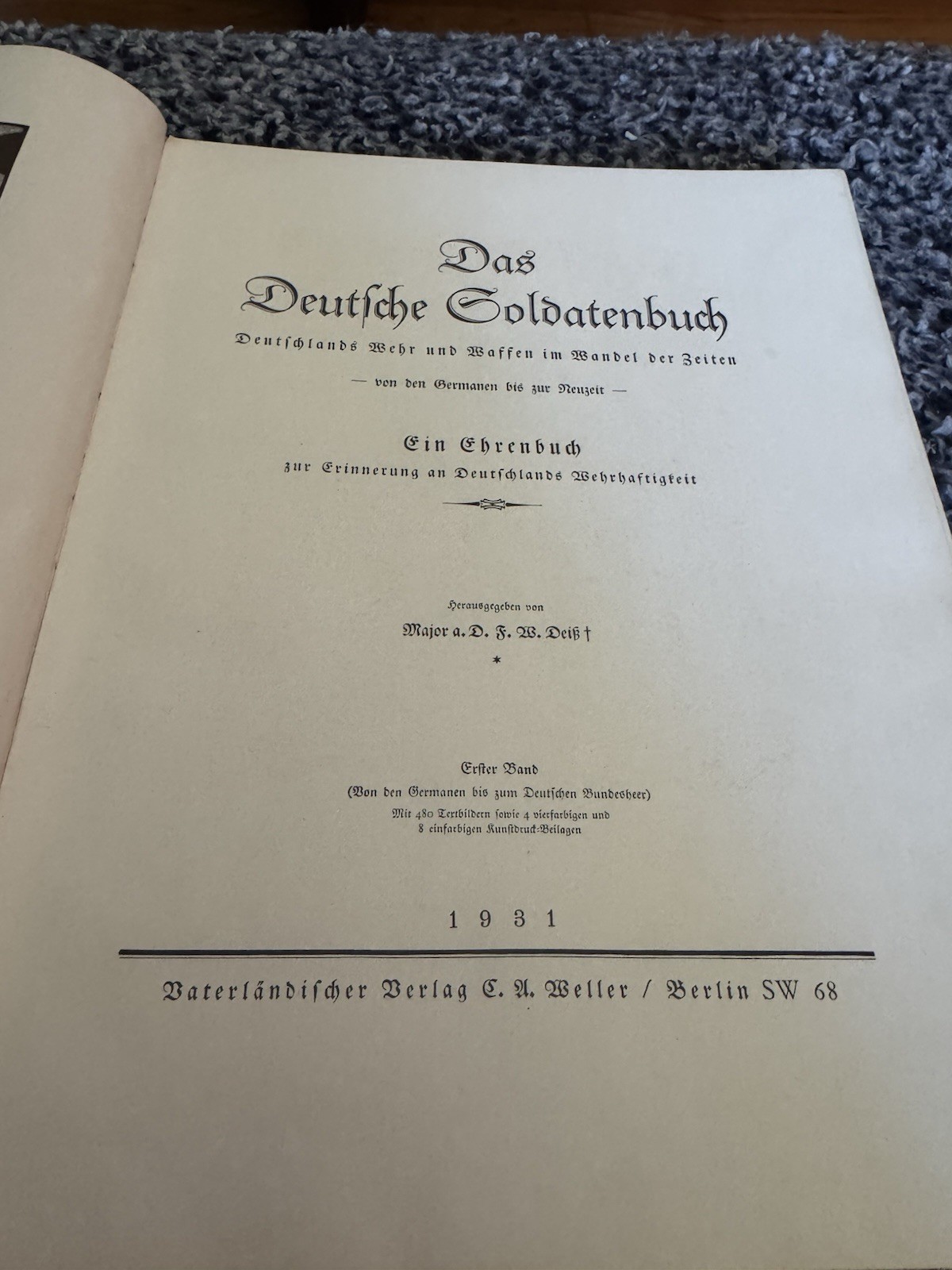 1931 German Army History Pre 1863 In German 323 Pages. Military Weapons Unit