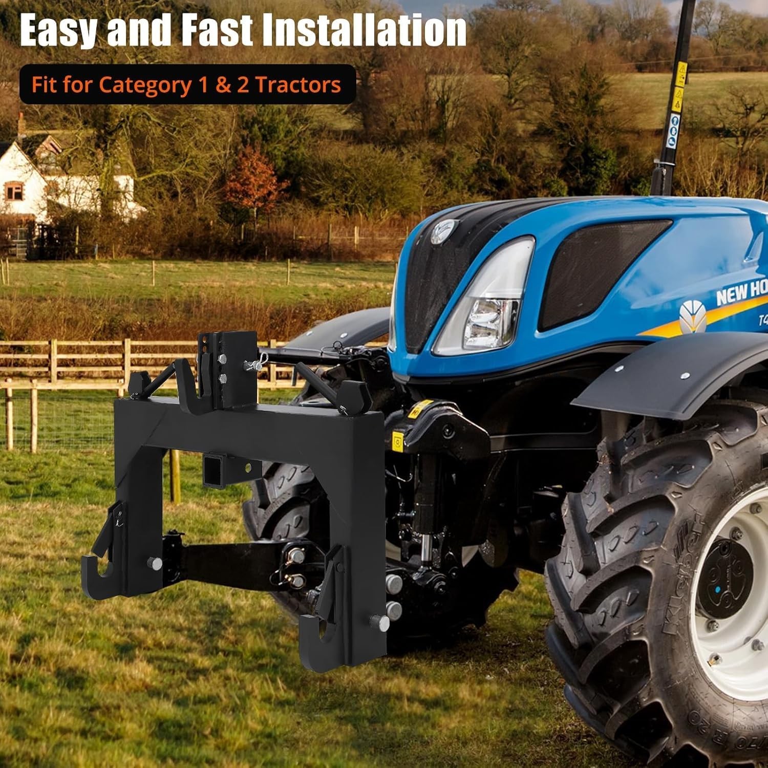 3-Point Quick Hitch for Tractors 3000 LBS for Category 1 Tractors