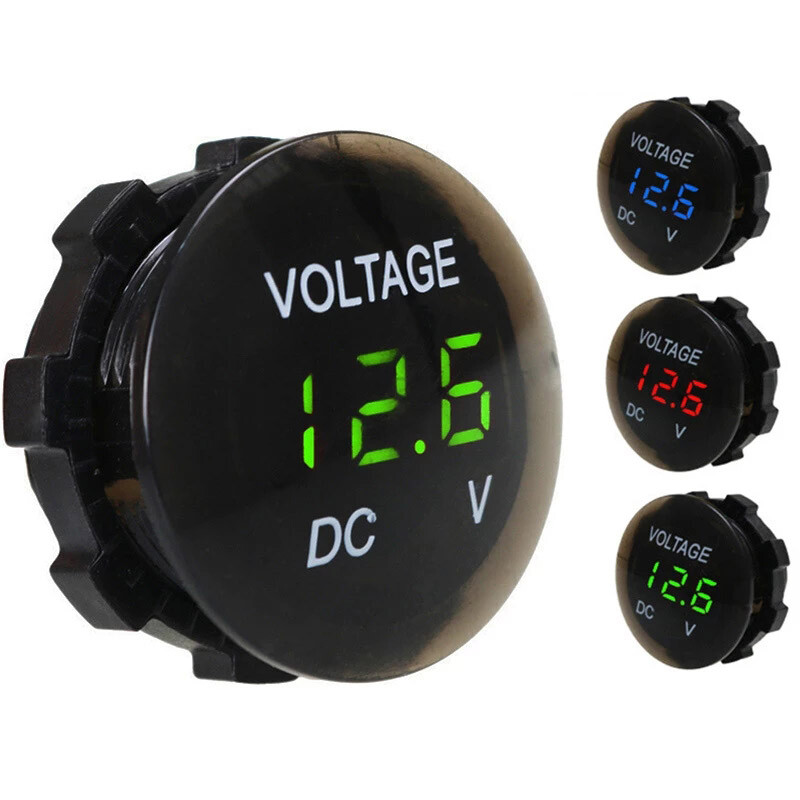 12V -24V LED Digital Display Voltmeter Voltage Gauge Meter For Car Motorcycle