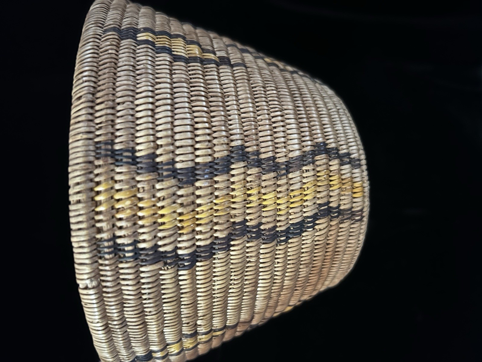 Rare Panamint California Native Basket Butterfly Diamond Zig Zag Polychrome