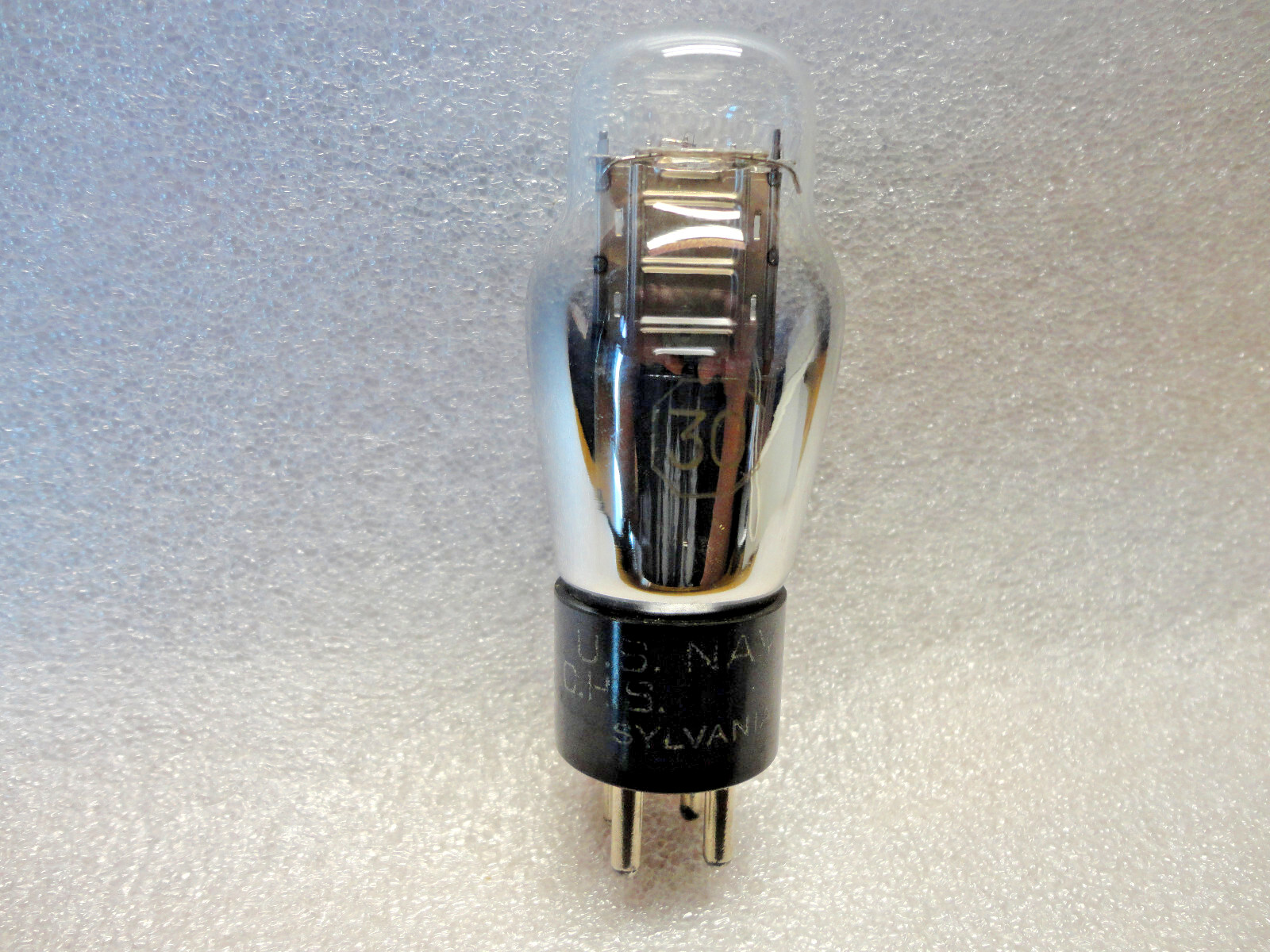 Sylvania Radio Tube #30 Vacuum Tubes. New Old Stock,  Labeled U.S. Navy C.H.S.