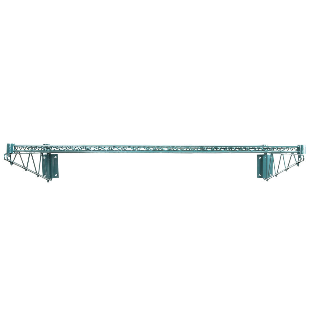 24" x 48" Wall Mount Green Epoxy Wire Shelf Rack Commercial Restaurant Pot NSF