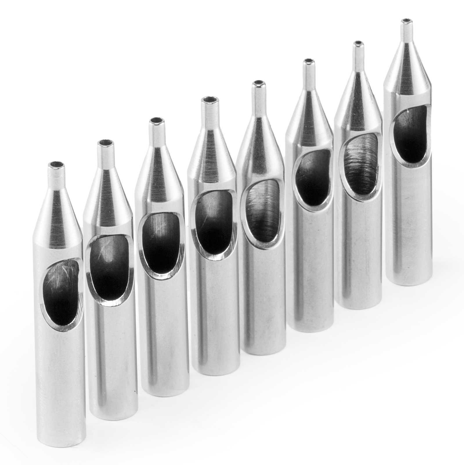 22Pcs Stainless Steel Tattoo Tubes Nozzle Tips For 4Pcs Tattoo Machine Grips Set
