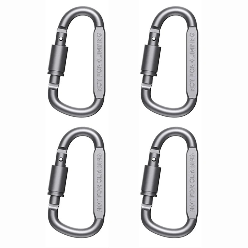 4-6Pcs Aluminum Alloy Carabiner Set Keychain Clip Hook for Camping Outdoor EDC