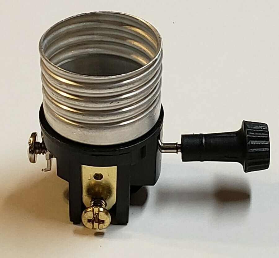 3 TERMINAL TURN KNOB INTERIOR LAMP SOCKET FOR WIRING BOTTOM LIGHT 30684J