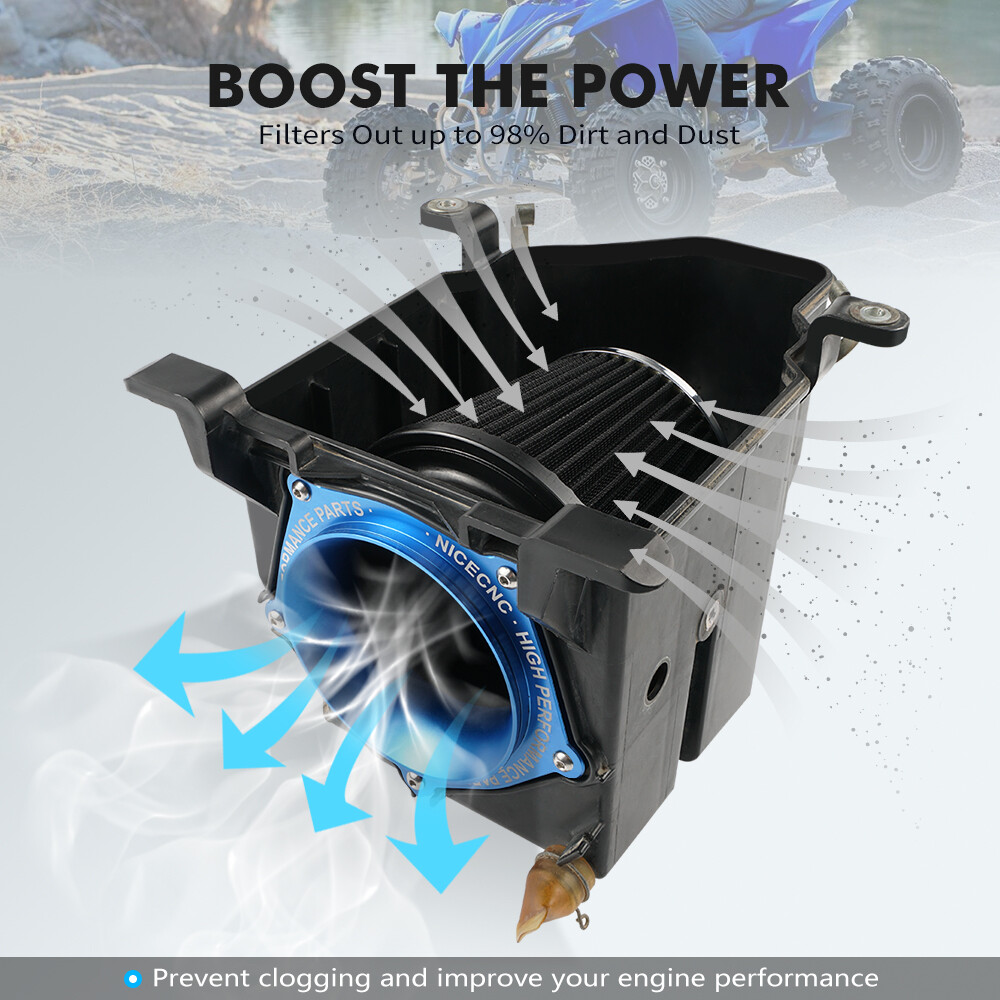 For YAMAHA YFZ450R Air Filter Intake With Holder Adapter Kit #5TG-14451-01-00