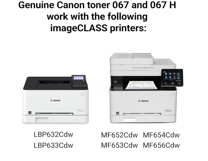 Canon 067H High Yield Toner Cartridge Black, Cyan, Magenta,Yellow 4-Pack Sealed