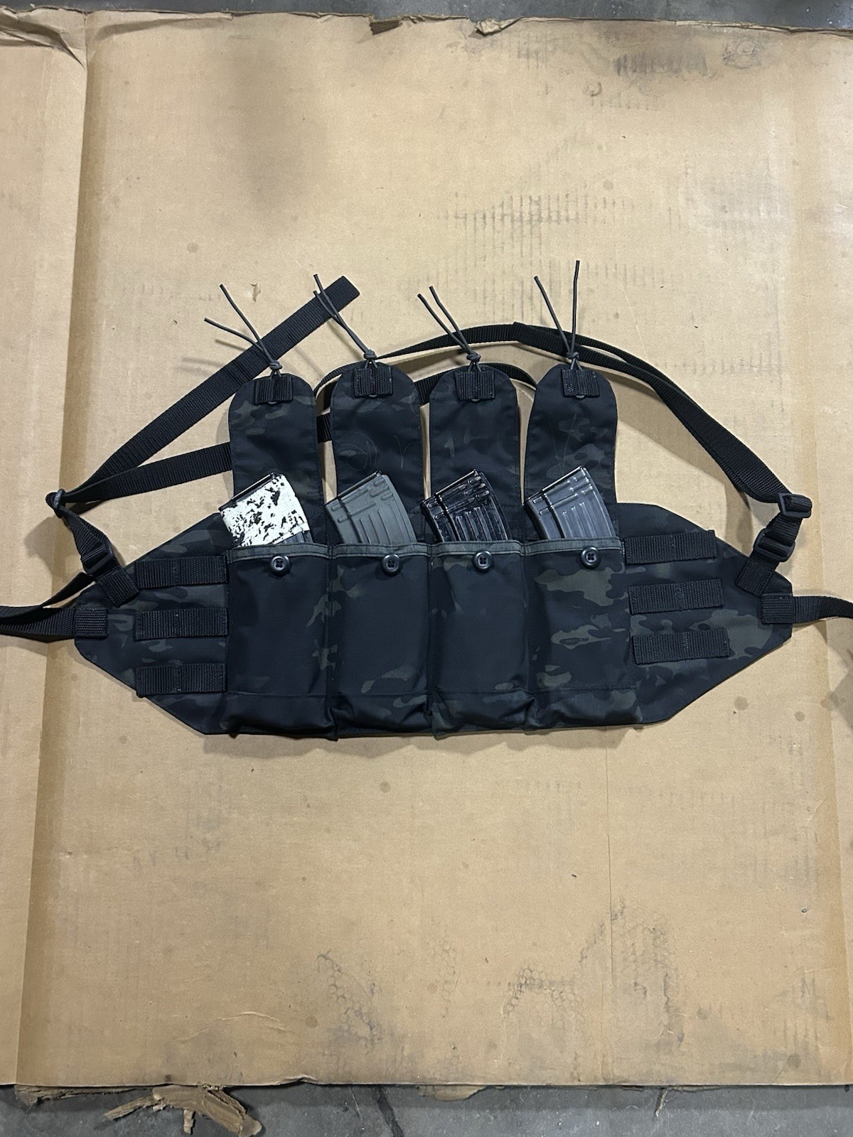 Multicam Black Modernized Chicom Chestrig Recce Rig LBE Retro