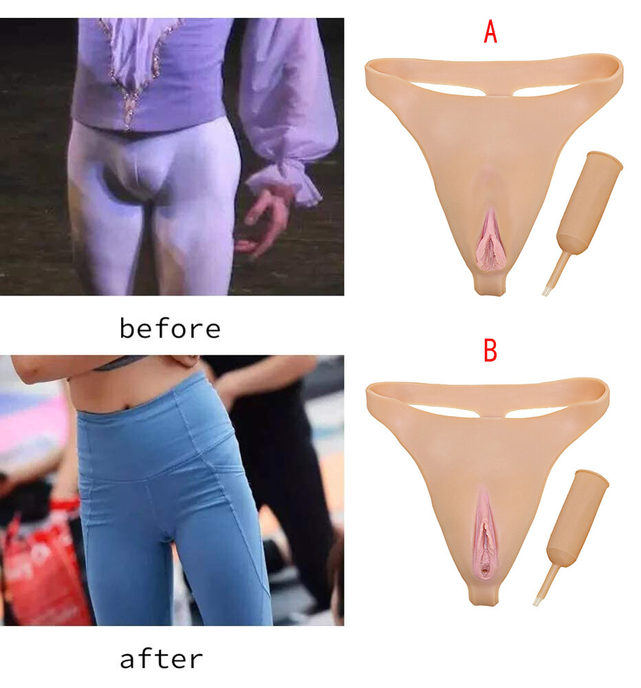 Men's Hiding Gaff Panties Silicone Thong Panties for Crossdressing Transgender