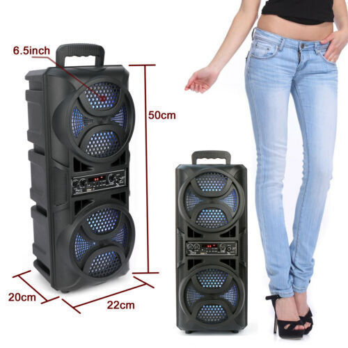 3000W Portable Bluetooth Speaker Sub woofer Heavy Bass Sound System Party+Remote