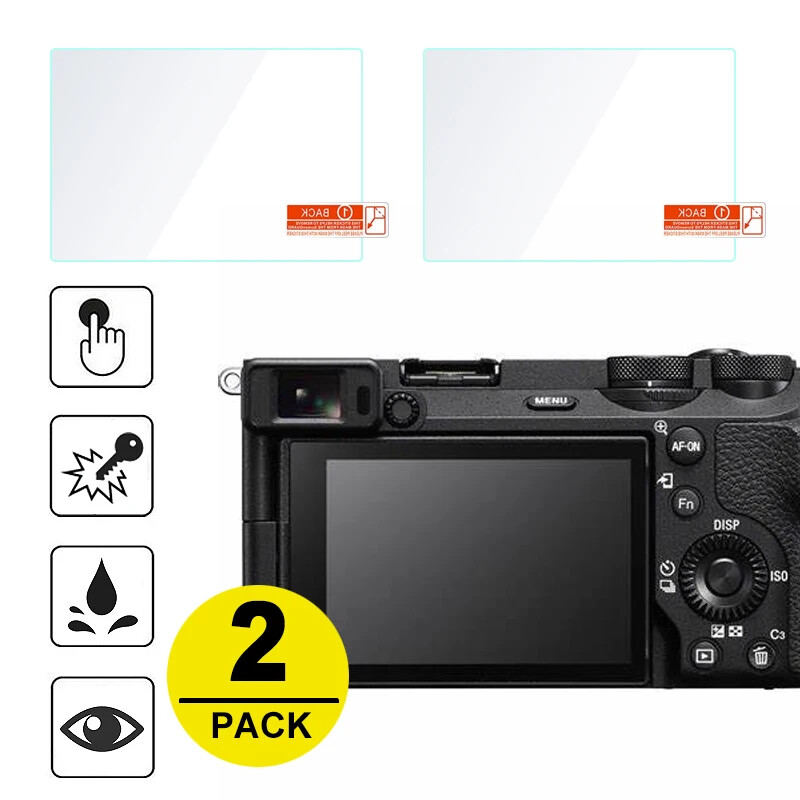 2PCS Sony Alpha A6700 A6300 A6400 A6000 Camera Tempered Glass Screen Protector