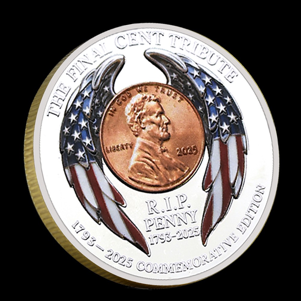 2025 Last Cent Commemorative Coin, Final Penny Tribute, R.I.P. Penny Collectible