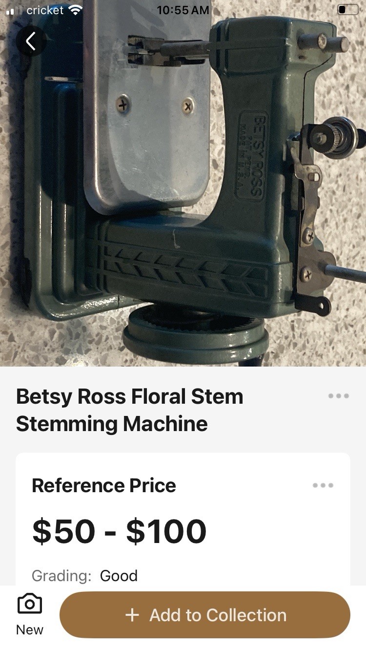 Betsy Ross Floral Stem Stemming Machine 8 Inches Long
