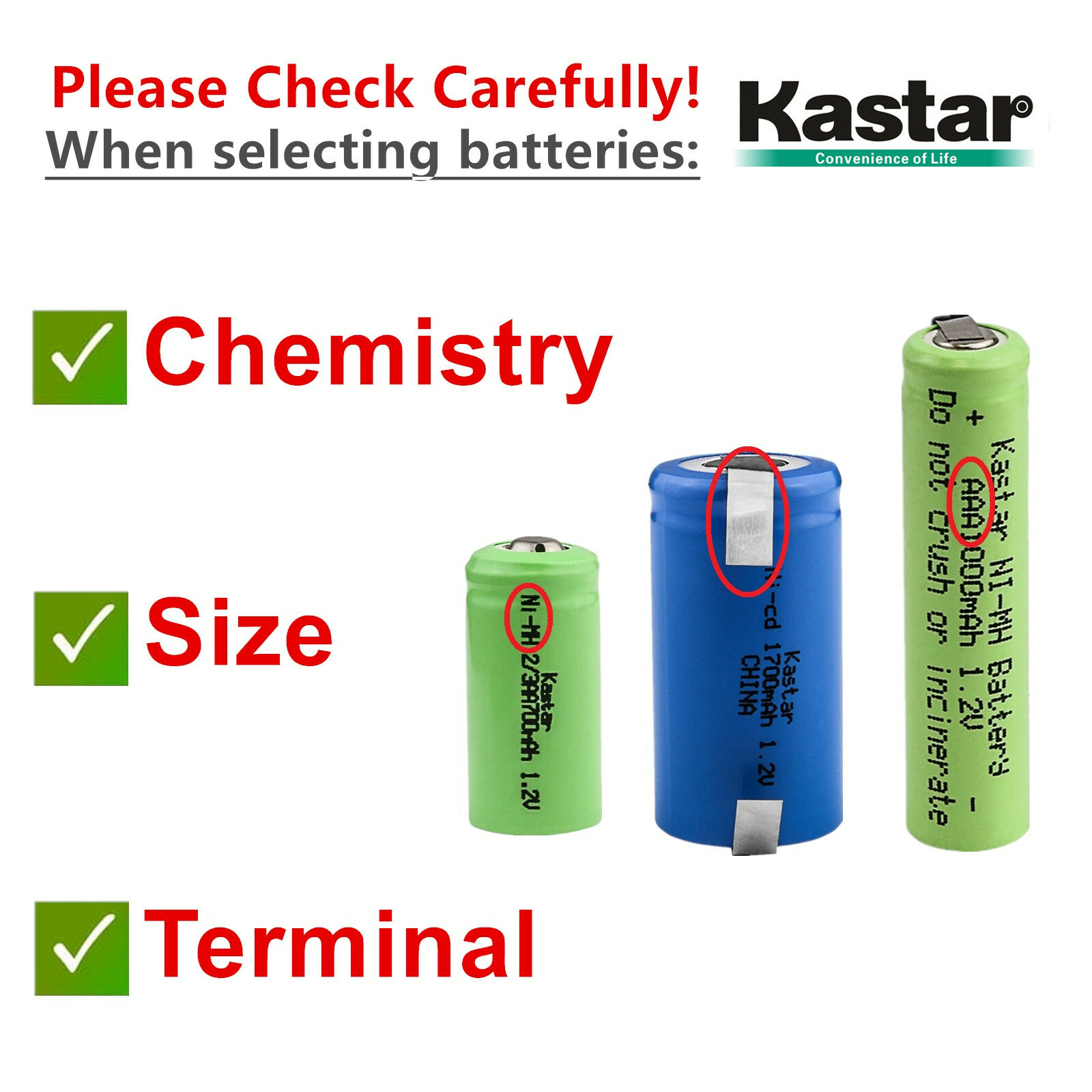 Kastar Ni-CD 1000mAh Battery for Norelco T3000 T600 T6000 T660 T700 T7000 T7500