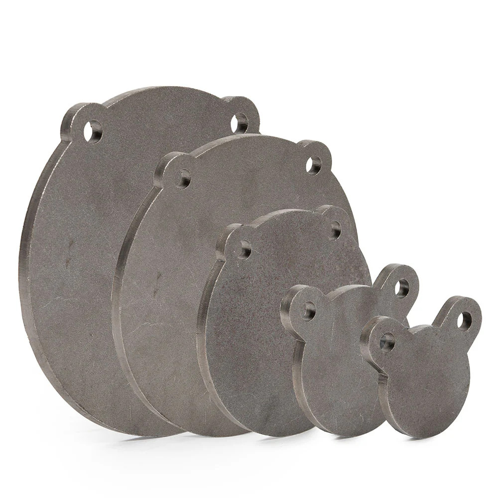 Set of 5, 3/8" AR500 Steel Gong Shooting Targets, Laser-Cut