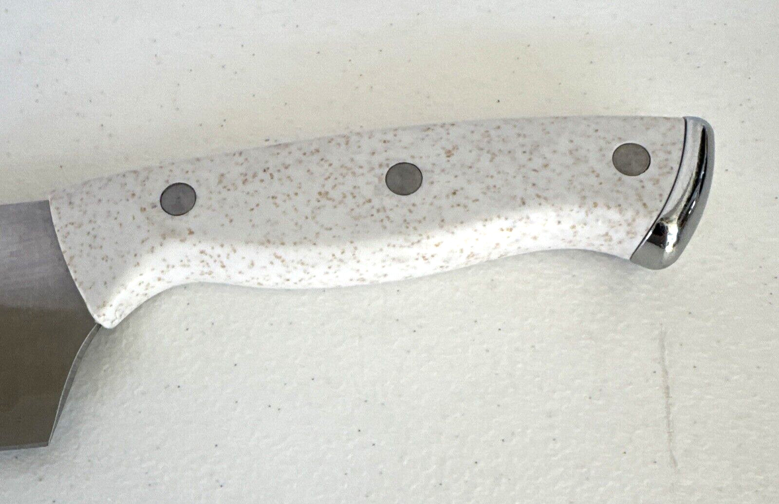 VTG Farberware 23F958 White Chef's Knife Stainless Steel 7 1/4” Blade 12 1/4" L